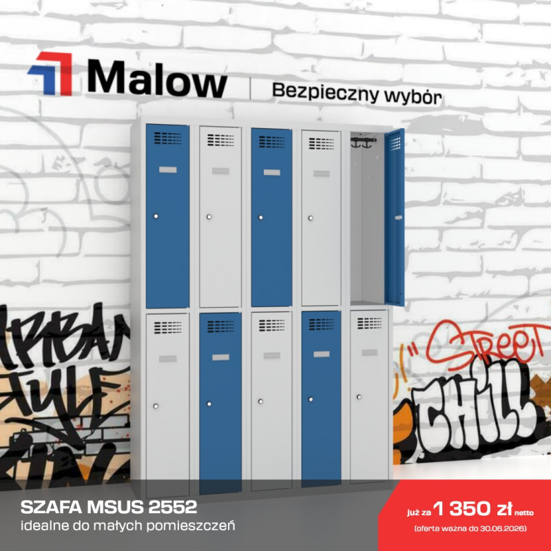 Szafa do wąskich korytarzy MSUS 2552 Malow