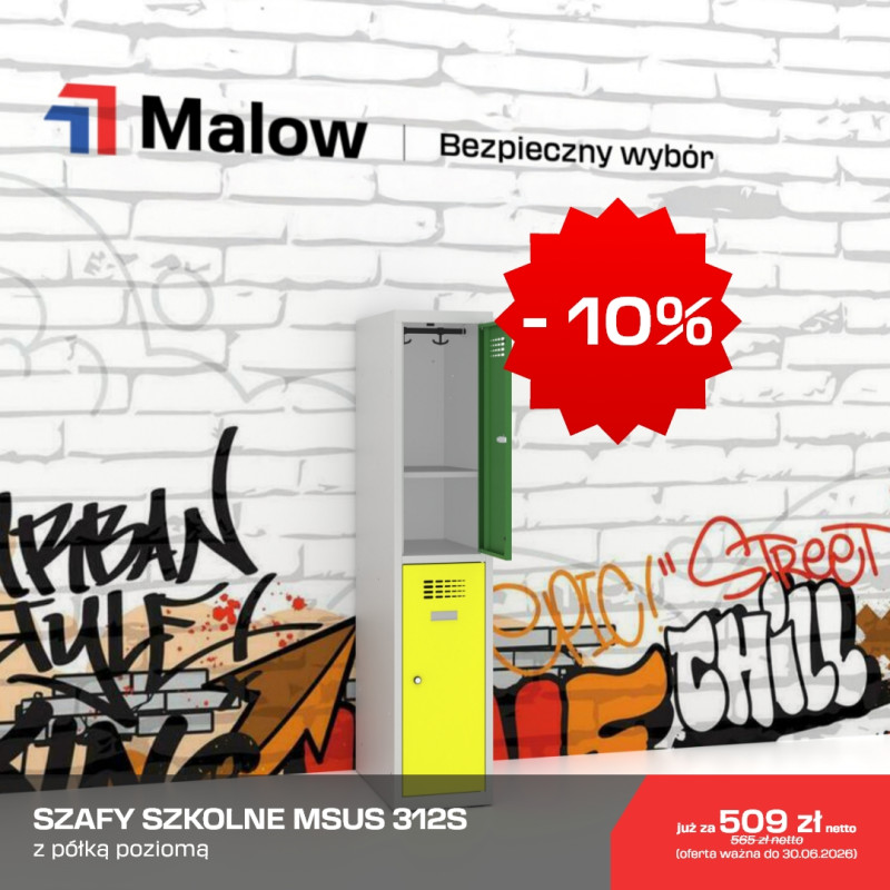 Kolorowa szafka szkolna MSUS 312S Malow